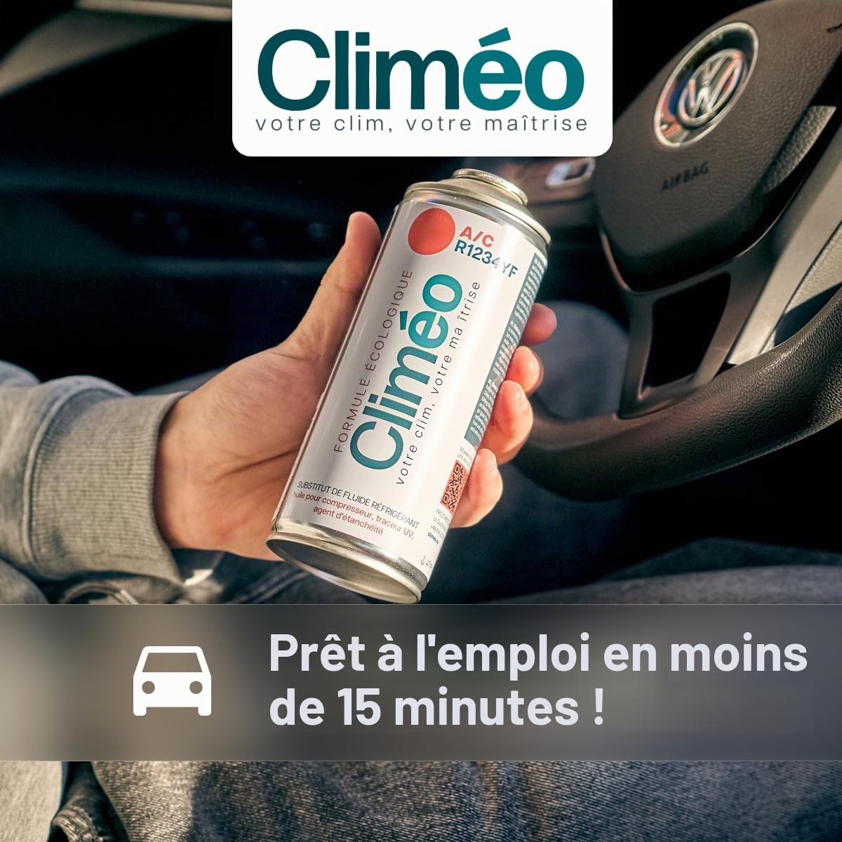 2 x 400 ml et tuyau avec manomètre - Remplacement écologique du réfrigérant R134a/R12 - Remplissage autonome du climatiseur