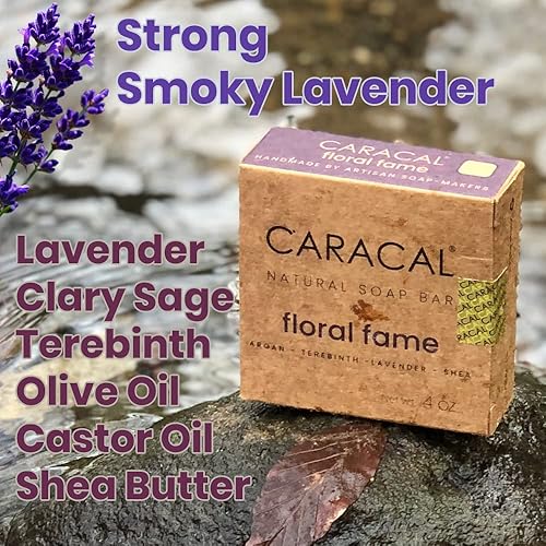 Miniatura 4 de CARACAL Paquete variado de 3 barras, jabón vegano hecho a mano totalmente natural para hombres ClarySweet, puramente especial, fama floral