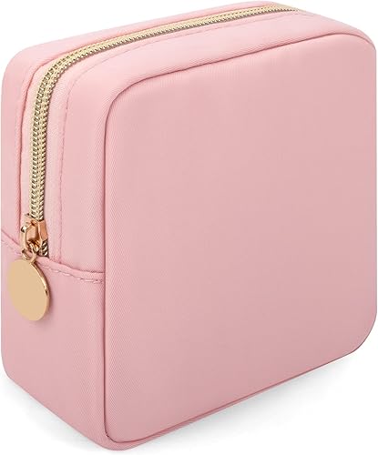 XSUIOY Bolsa de maquillaje de viaje para bolso, bonita bolsa de maquillaje preparada para cosméticos con cremallera, bolsa organizadora para mujeres