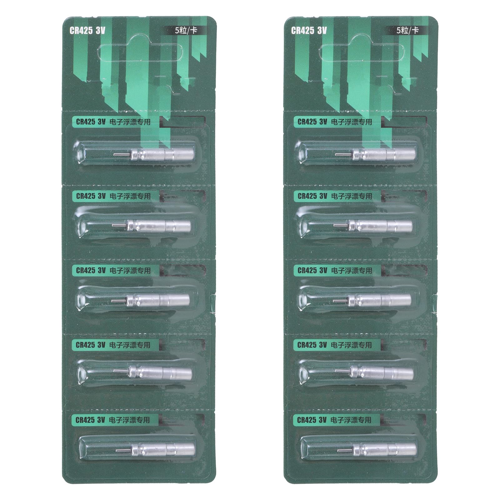 GTYLF Pack of 10 Electric Fishing Floats Batteries 3 Votage Electronic Fishing Float Battery Fishing Tackle Buoys Accessories