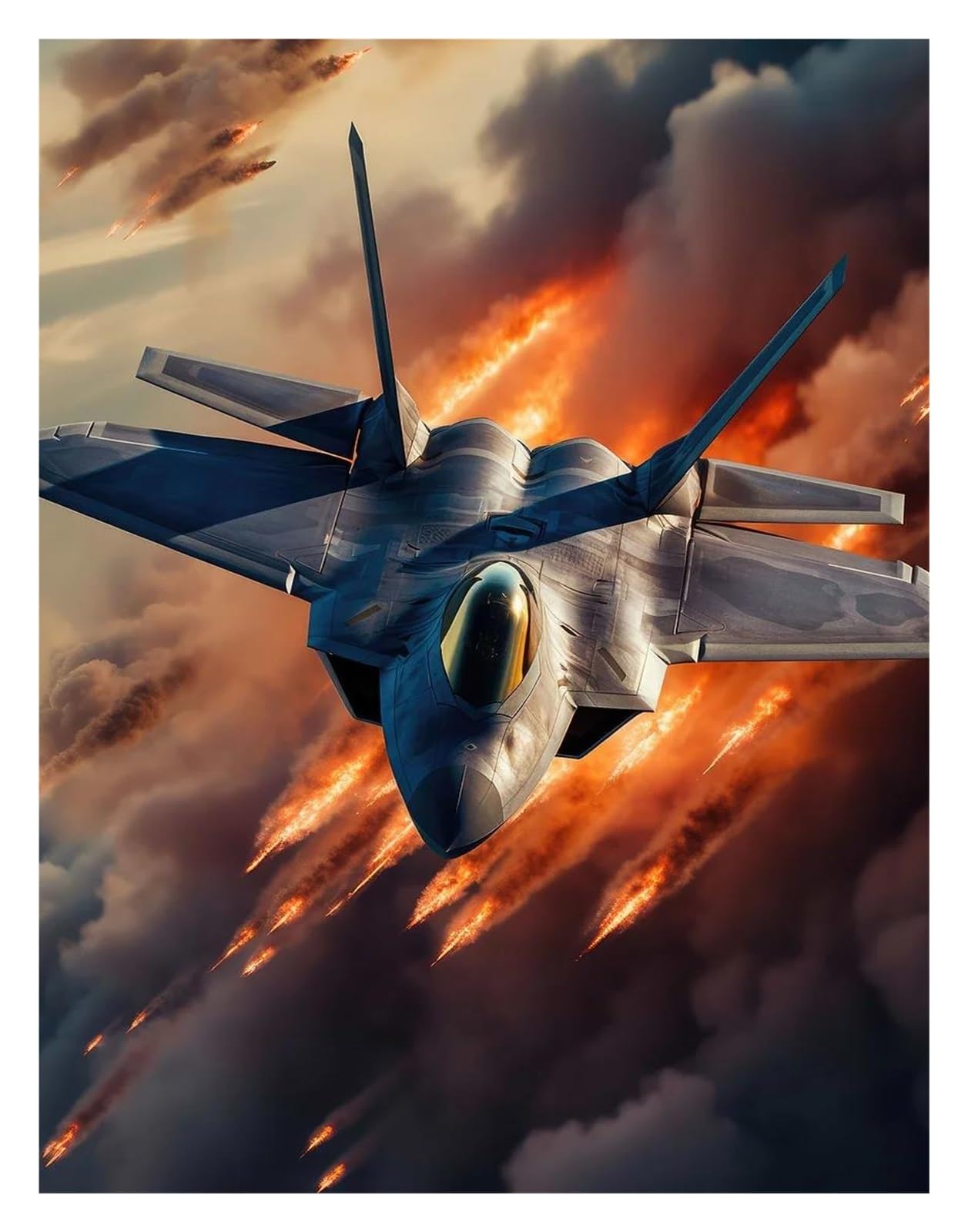 Impresiones en lienzo artísticas con fotos de aviones militares modernos textura premium
