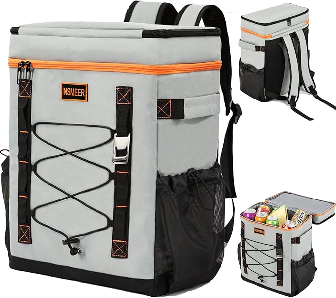 INSMEER Cooler Backpack, 50 Cans/30L Large Backpack Coolers Bag