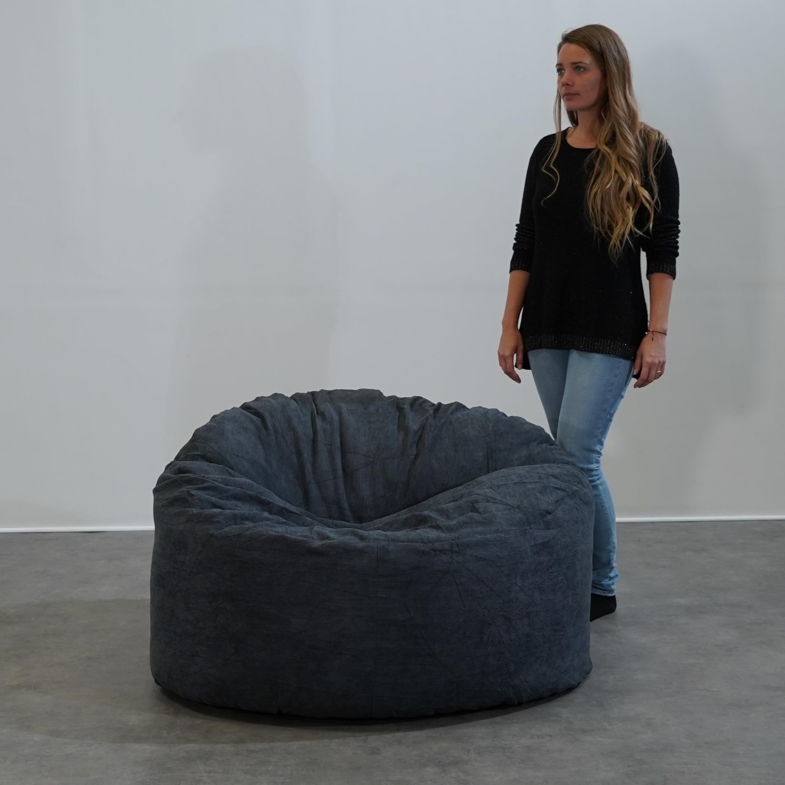 Coussin Sol Géant Bananair Pouf Géant XXL Velours Côtelé 180x140 Cm - Doux, Déhoussable Et Confortable Pour Salon Ou Chambre