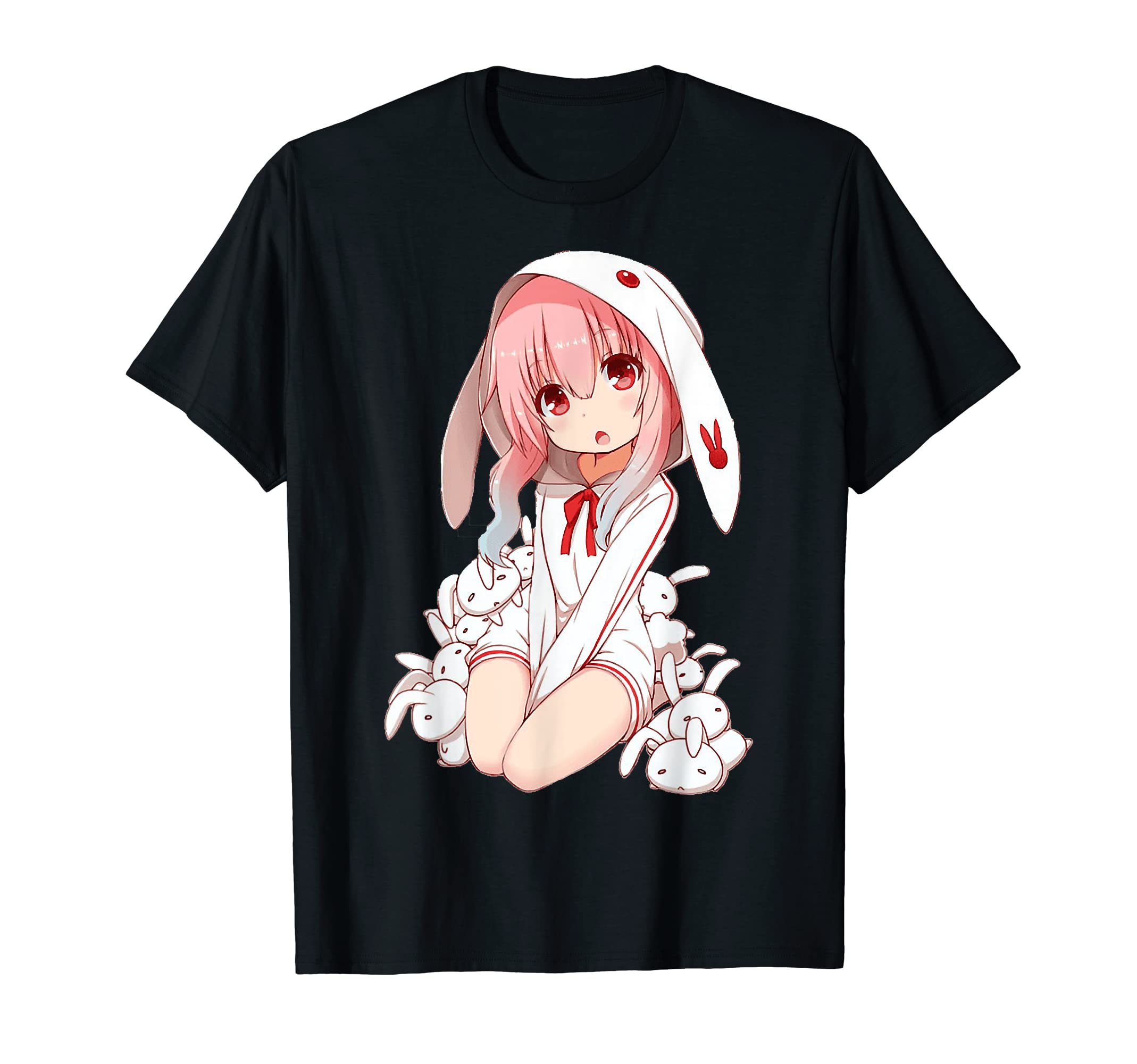 Cpt Funny Kawaii Merch Japanese Anime GiftsKawaii Anime Girl Easter Bunny Shirt Atomic Bullfrog Studios T-Shirt