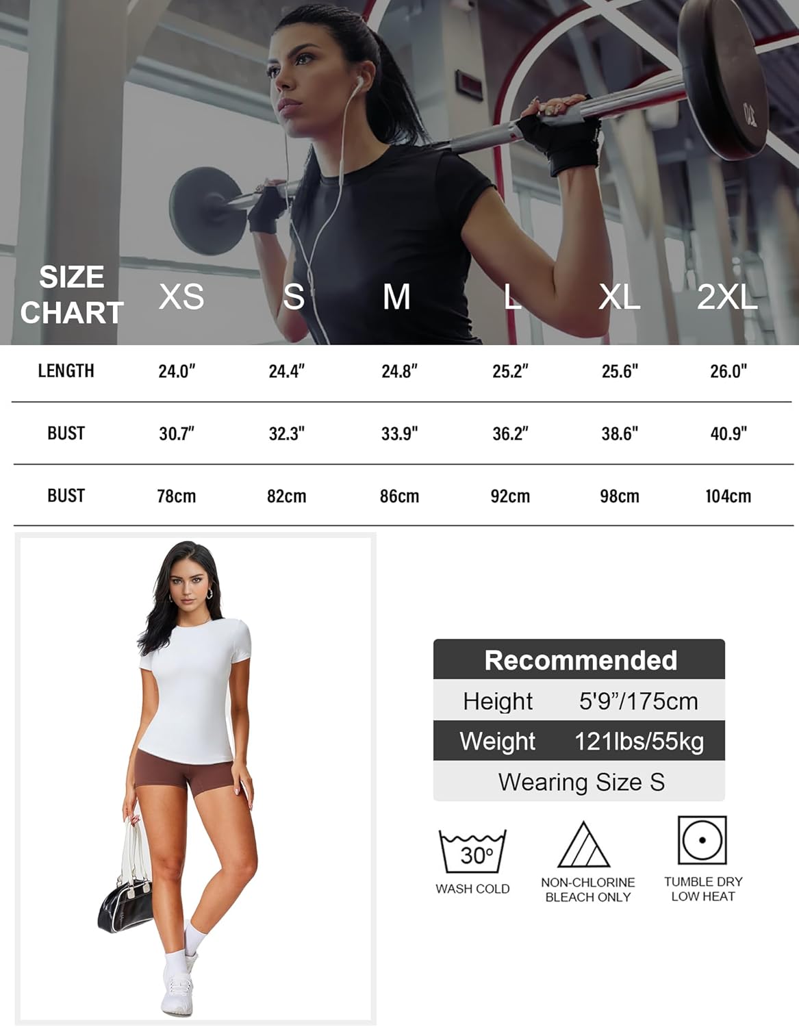 Kinglaman 5 Pack Women's Short Sleeve Basic T Shirts Tees, Slim Fit Crew Neck Tshirt Summer Tops for Casual Workout Trendy - Image 6