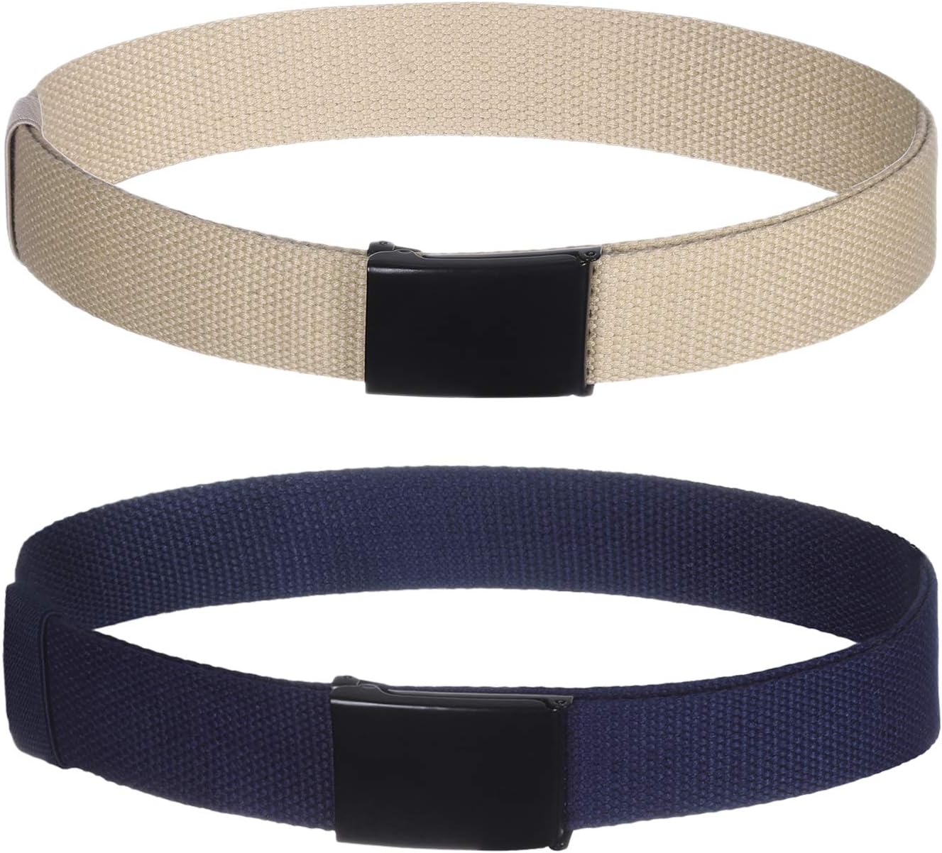 AWAYTR Boys Canvas Web Belts - 2PCS School Uniform Cotton Strap Belt Adjustable in Four Sizes Suitable for Girls - Image 5