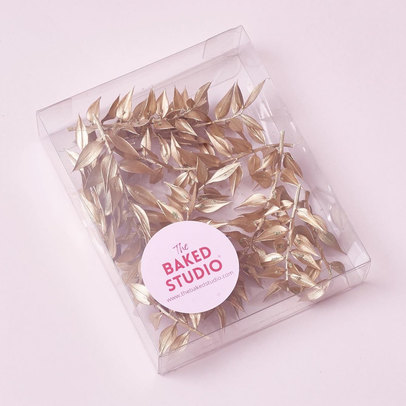 The Baked Studio - Original Dried Flower Ruscus Set For Cake & Cupcake Decorating & Others Crafts (Gold), 1 Box - Image 2