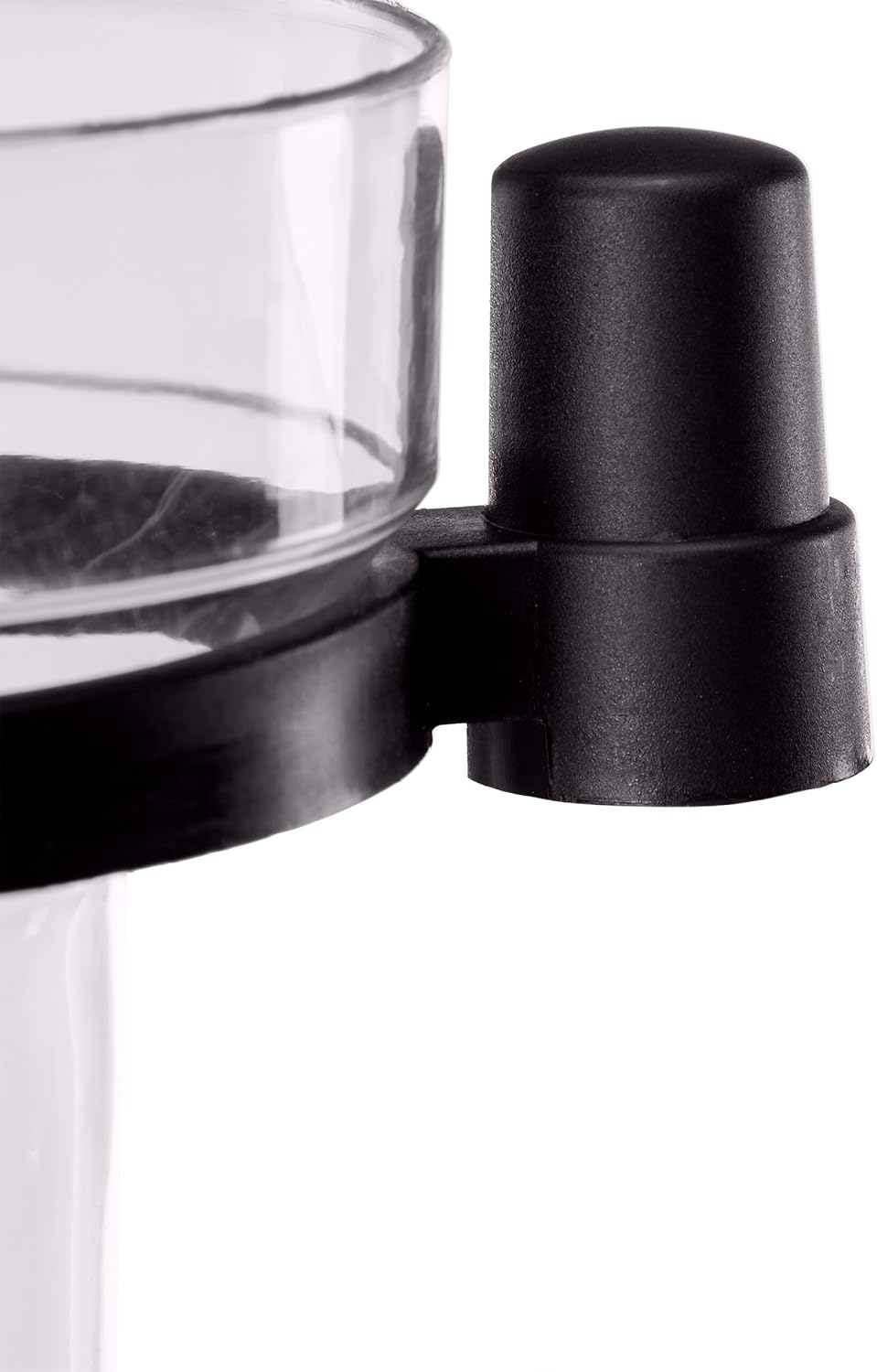 Relaxdays Rain Gauge Set of 3 Holder, Rain Gauge Garden, Scale 35 mm/m², Plastic, Transparent/Black