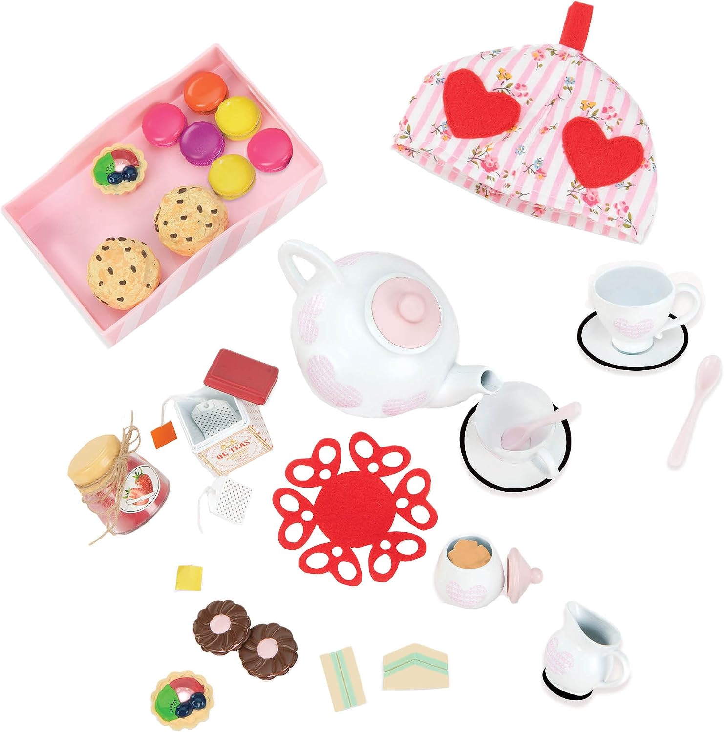Our Generation - Tea for Two - 18-Inch Doll Accessories - Teapot Set - Play Food - Pretend Play - Toy for Kids 3 Years +