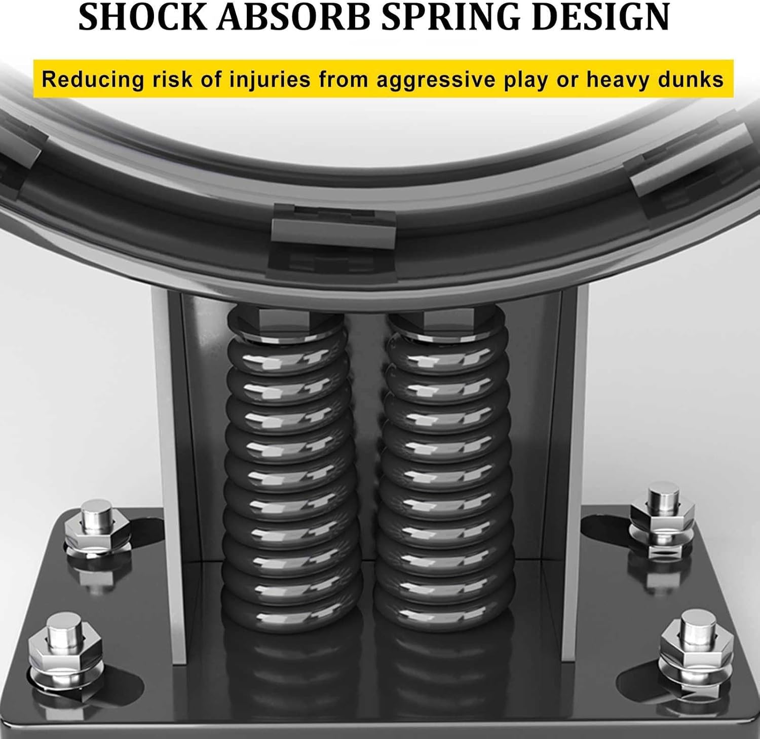 CKSEKD 18in Basketball Rim Replacement Outdoor Hoop Double Spring Breakaway Basketball Rim, Replacement Basketball Rim, Basketball Goal and Net