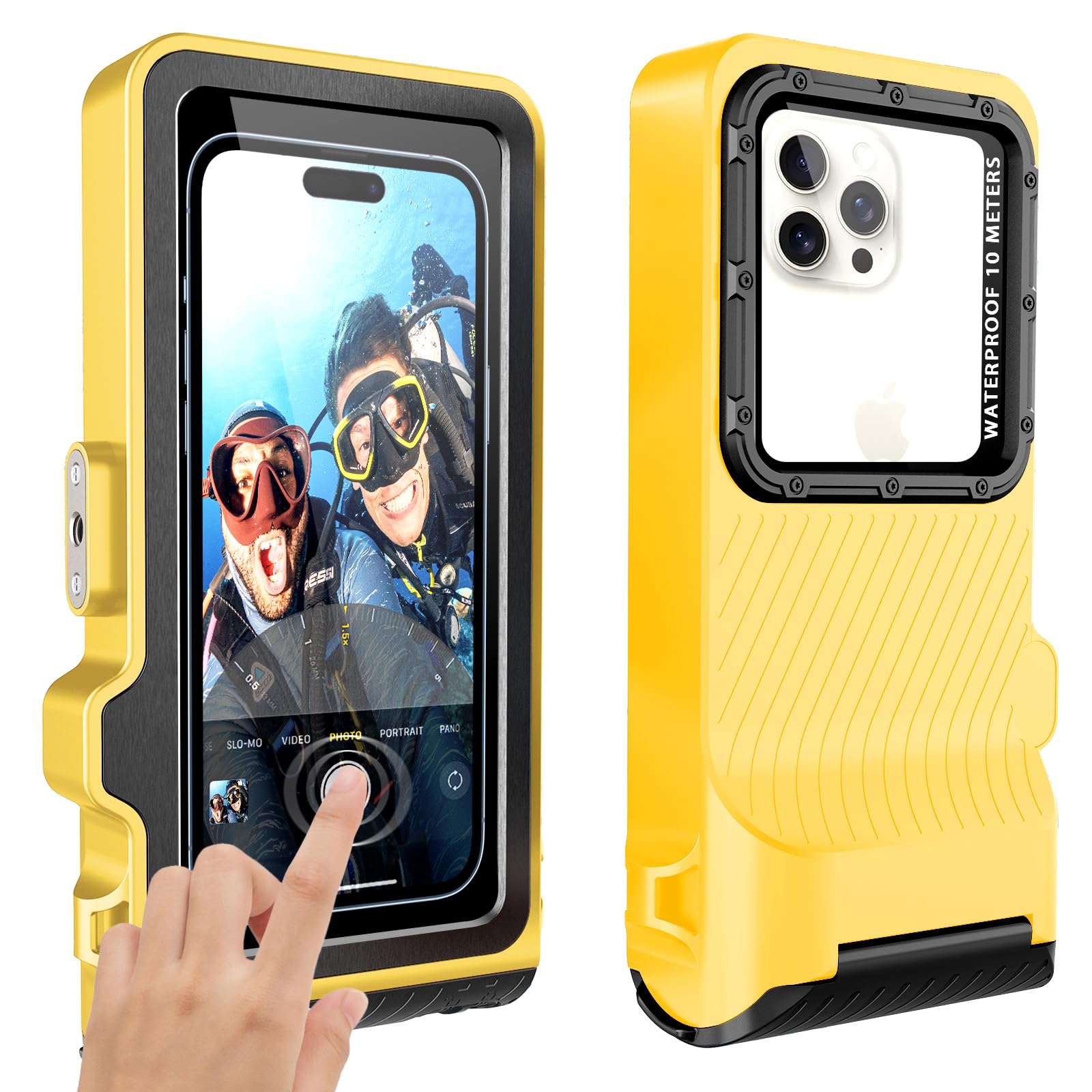 Waterproof Phone Case, Outdoor Diving Snorkeling Swimming Surfing Cover, Underwater Touch Screen Housing for iPhone 16 Pro Max Samsung S25 Ultra No