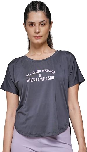 MKH Women Dri-Fit Gym T-Shirt | Breathable Activewear for Workout, Running &amp; Yoga | Lightweight Poly-Spandex Sports Top/MK...