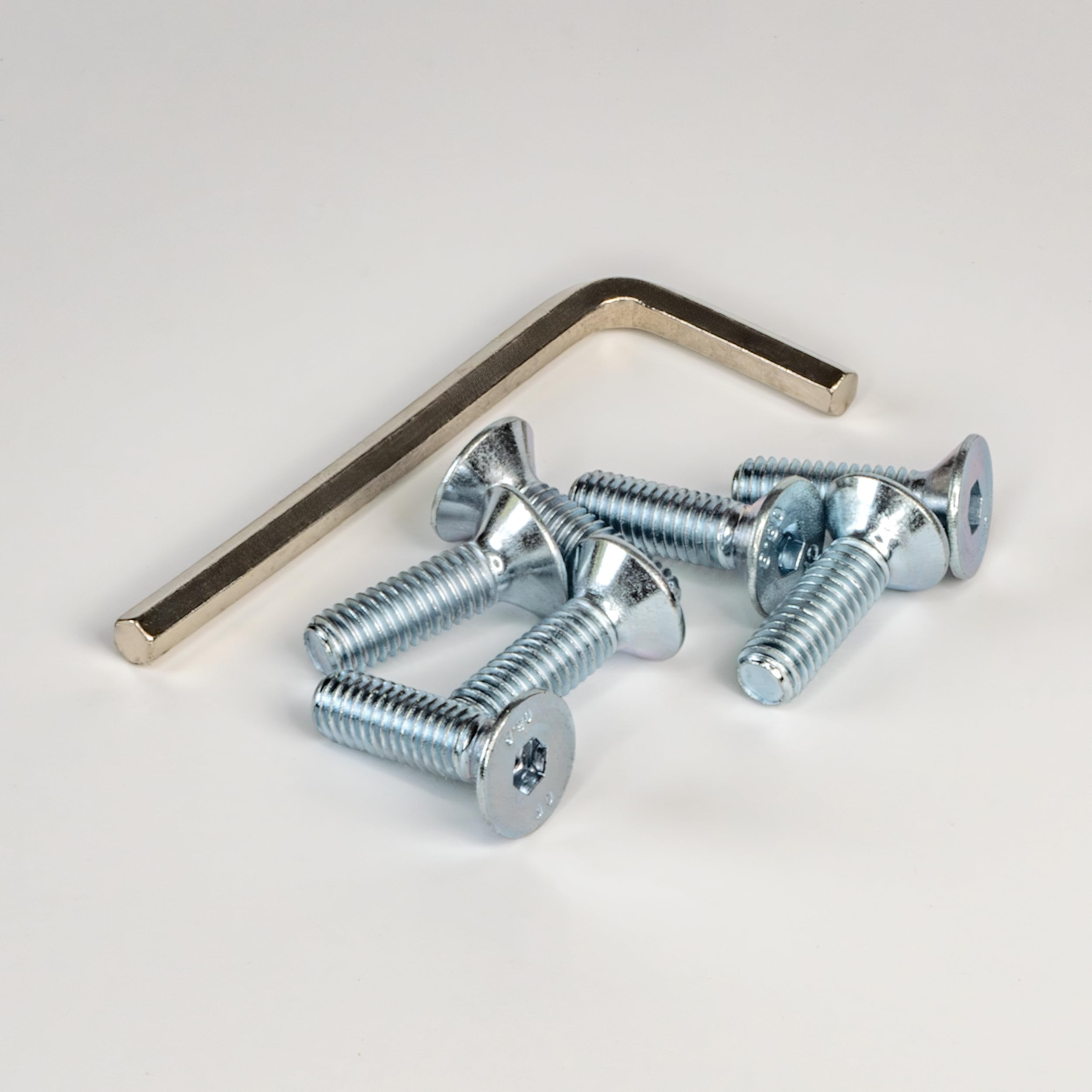 50 tornillos de cabeza avellanada de hexágono interior, rosca completa, hexágono interior, tornillo de cabeza avellanada, tornillo con cabeza bajada, inoxidable M8 x 30