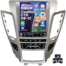 8+128G Radio for Cadillac CTS 2008 2009 2010 2011 2012 Radio 8Core Wireless Carplay & Android Auto 9.7 Inch QLED Screen WiFi GPS BT5.0 FM/AM AHD Backup Camera SWC