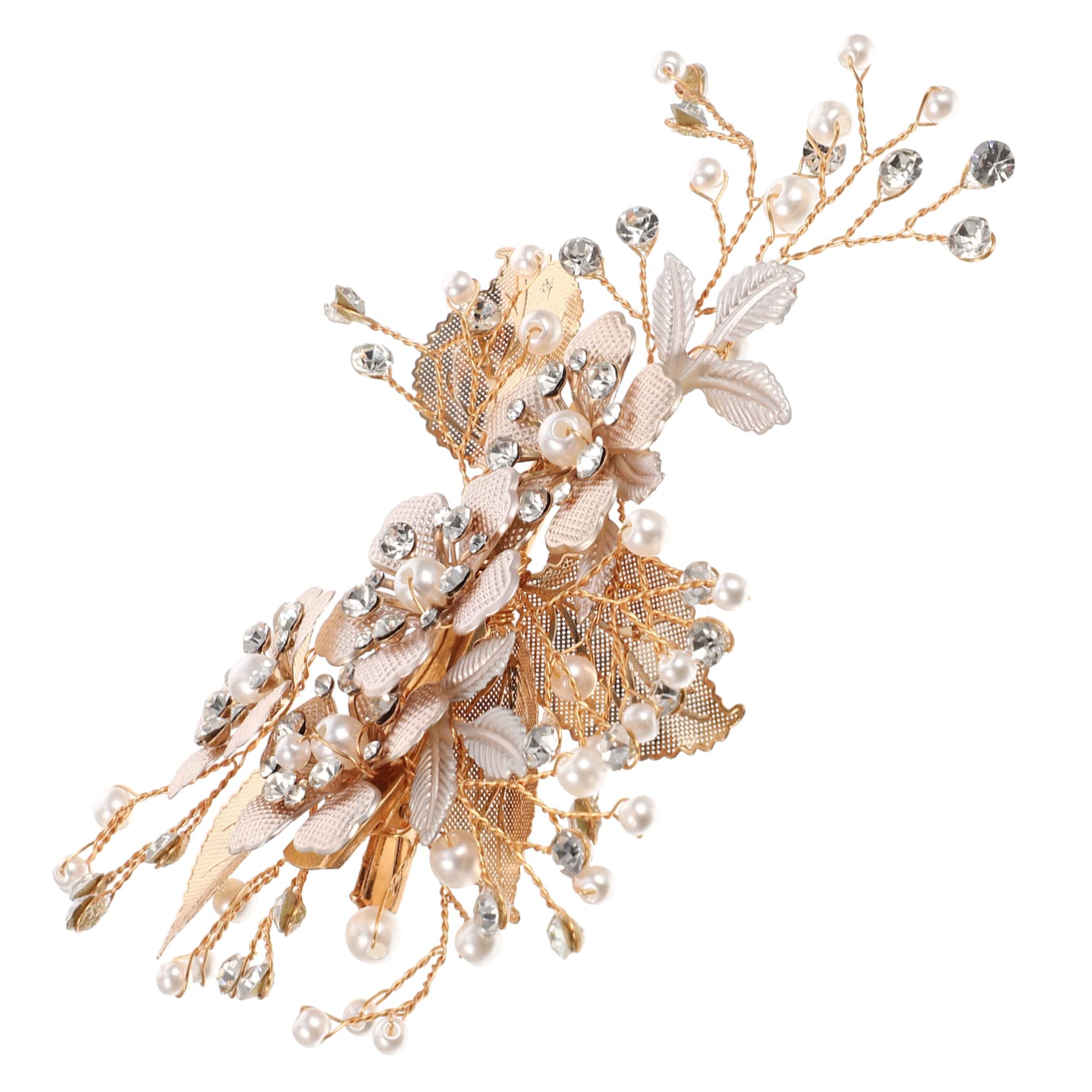 ABOOFAN 5 Pz Tornante Accessori Per Con Strass Fermagli Per in Metallo Fermaglio Per a Fiore Tiragraffi Per Gatti Molletta Di Strass Perla Copricapo Nozze Mancare