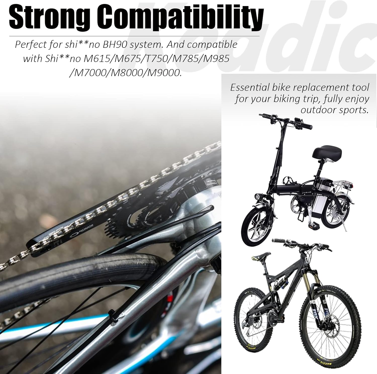 Keadic 50 Pcs Bicycle Hydraulic Hose Fitting Insert Tool with Needle Driver Insertion Tool, Lever Covers, Brake Olive and Brass Connecting Insert Kit for Bike BH90/BH59 Replacement Part