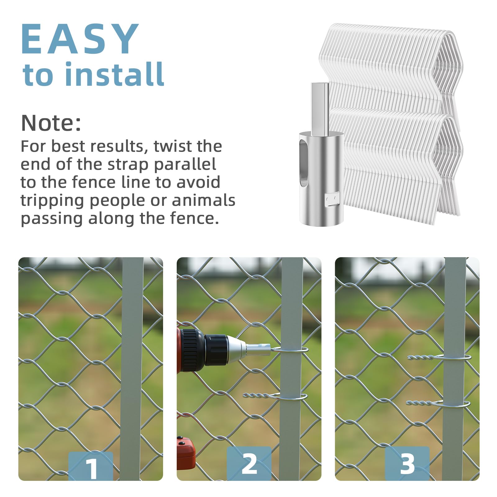 T Post Clips - 100 Pack Galvanized Steel -4 T Post Clips - 100 Pack Galvanized Steel -4