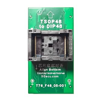 TSOP32 / TSOP40 / TSOP48 to DIP48 ZIF Adapter Adapter Only Use on T76 Programmer for with Xgecu ICS Socket Chip Reader Writer Programmer