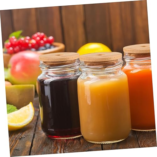 Miniatura 7 de DOITOOL 8 tapas de bambú para frascos con agujero para pajilla, tapas de bambú reutilizables para tarros de boca regular de 2.77 pulgadas