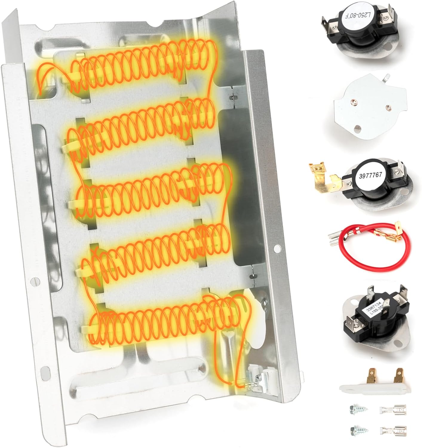 FOMIUZY Upgraded Dryer Heating Element Thermal Fuse Kit