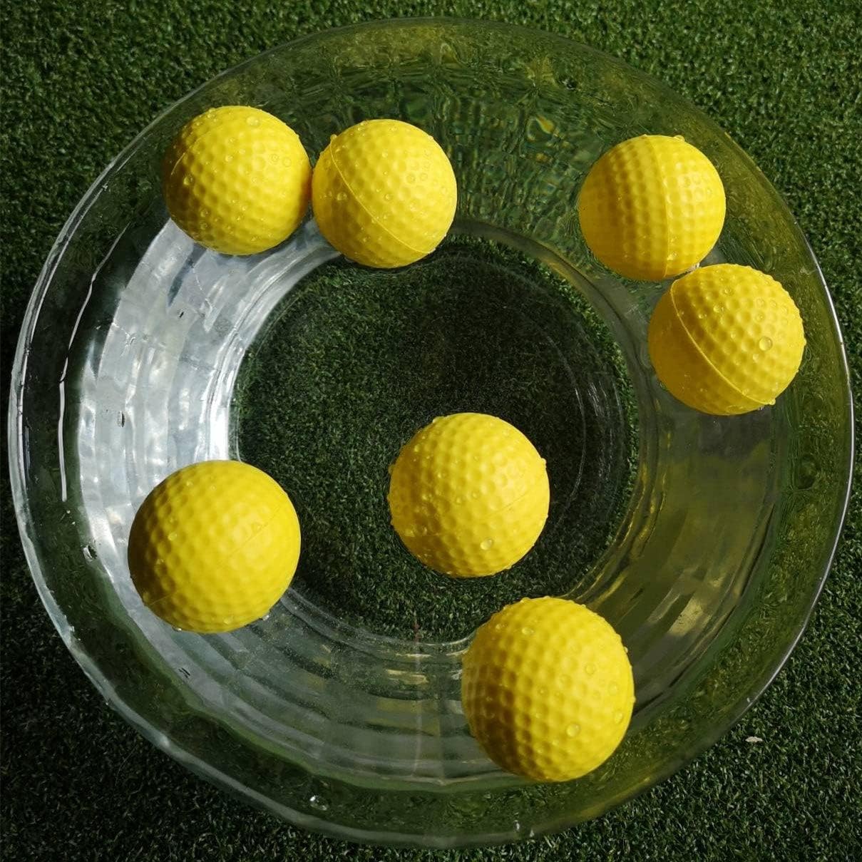 36pcs Yellow Golf PU Ball Foam Ball Restricted Flight Balls Practice Golf Training aids Golf Floating Ball Floater Water Fun