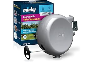 Minky Homecare Retractable Clothesline - Compact Outdoor Drying Solution