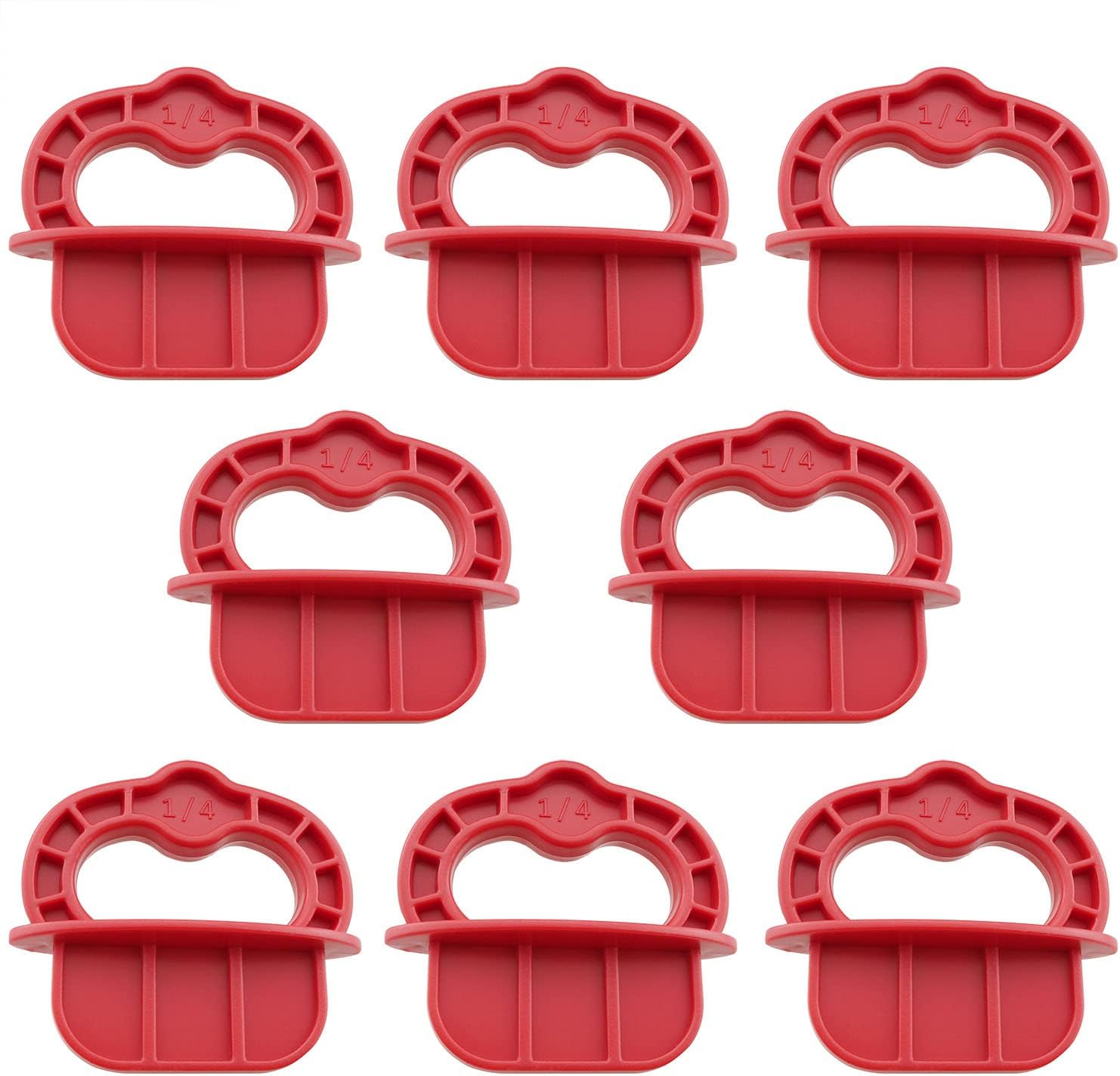1/4" Deck Board Jig Rings CHENJIN 8PCS Red Plastic Gap Deck Board Spacer Guide for Pressure