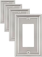 Vista 41 de Paquete de 2 cubiertas para interruptor de luz, cubierta de placa de interruptor de palanca individual, placa decorativa de pared de metal de latón