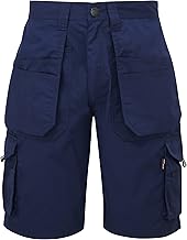 Men's TuffStuff Work Workwear Safety Trade Cargo Endurance Shorts Pockets… (38", Navy)