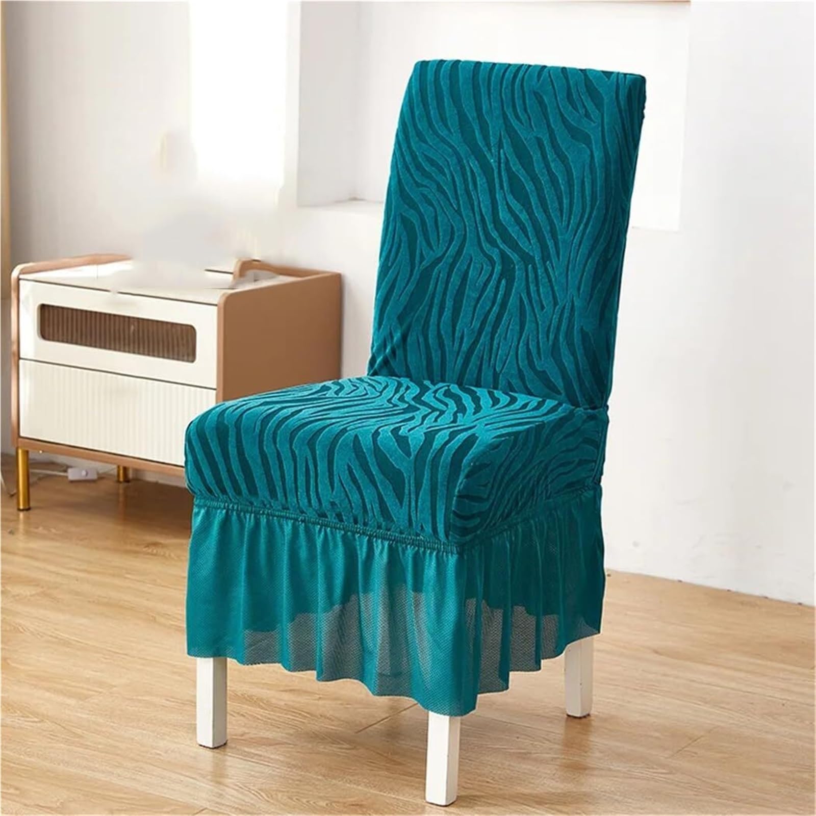 PBTMCD Elastic Chair Skirt Slipcover, Stretchy Carved Dining Cover For Office, Hotel & Wedding Decor(8#,2pcs)