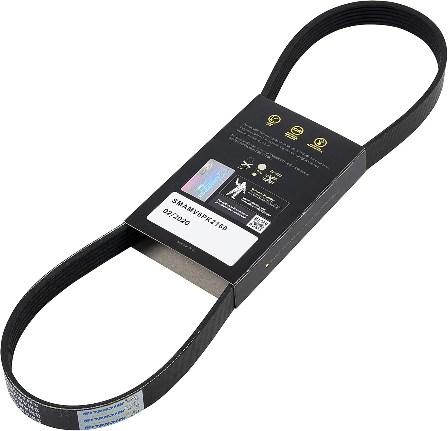 MICHELIN Serpentine Drive Belt SMAMV6PK2160 : Automotive