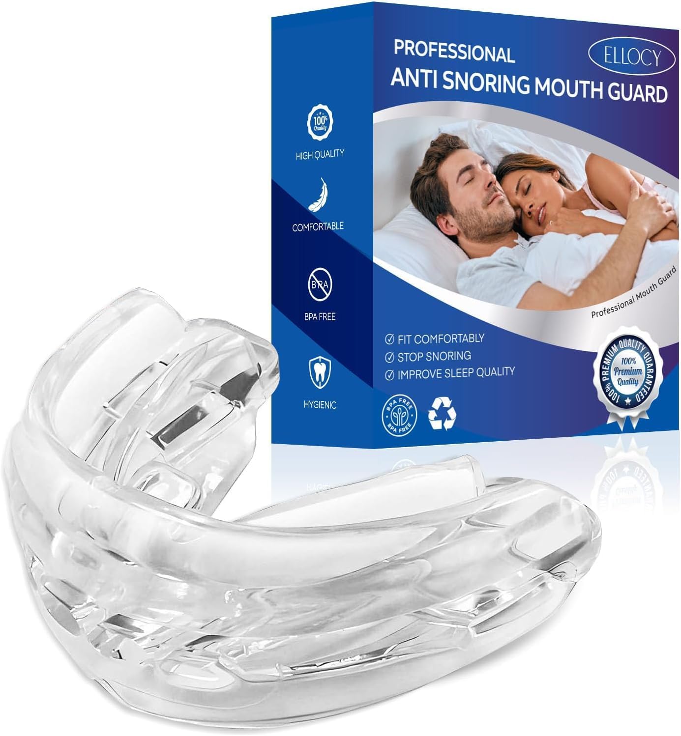 Anti Snoring Devices Mouth Guard: Snoring Solution- No Moldable and Easy to Fit 1 Pack