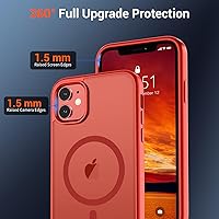 Vista 777 de SUPFINE Funda magnética para iPhone 11 (compatible con MagSafe) (protección contra caídas de grado militar), translúcida mate a prueba de golpes