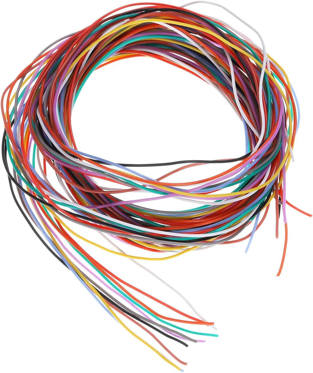 TA-VIGOR 30AWG Silicone Electrical Wire Kit, 10 Colours 3.0m/10ft Stranded Tinned Copper Hookup Wire Flexible Insulated Cable 600V 200°C for Car, Model, DIY, Appliances – 10pcs
