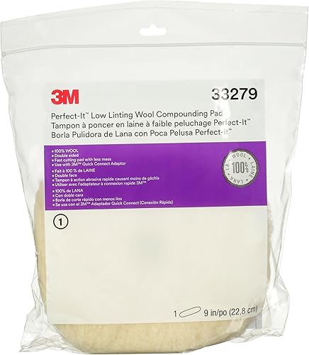 Miniatura 2 de 3M Perfect-It 33279 - Almohadilla de lana de baja pelusa, 9 pulgadas