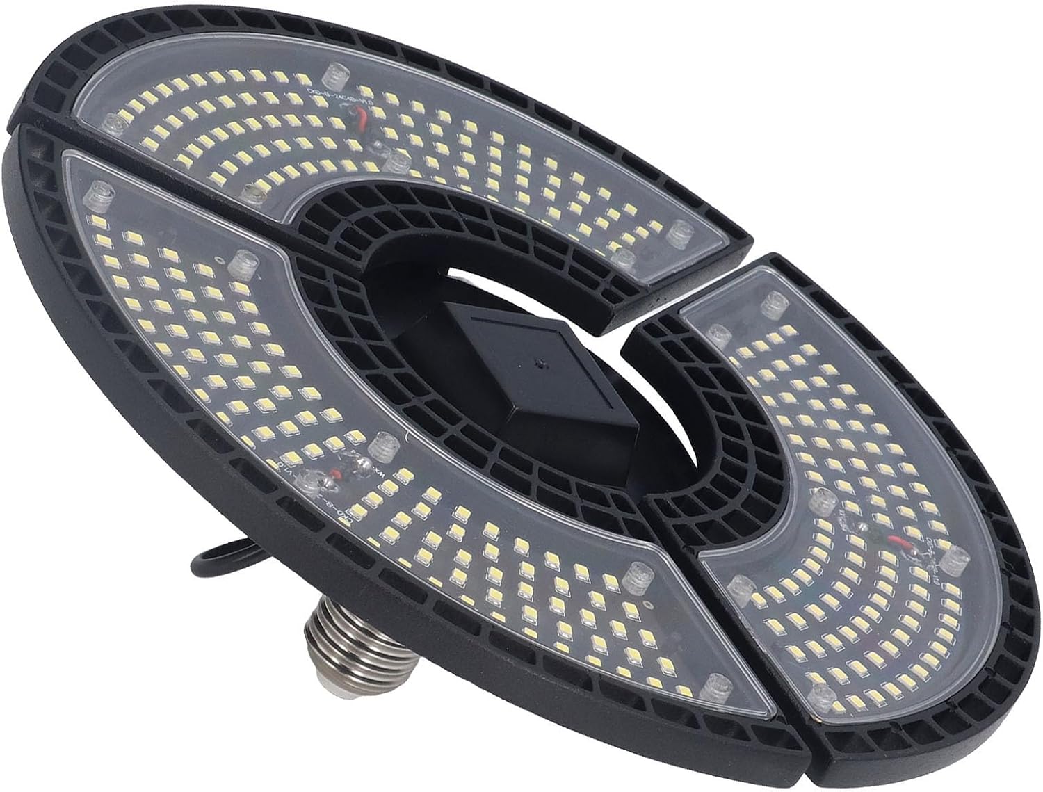 Hyuduo LED Bay Light 60W Adjustable Panels 288 LED Beads Foldable Garage Light with Aluminum Shell for Basements Warehouses Workshops