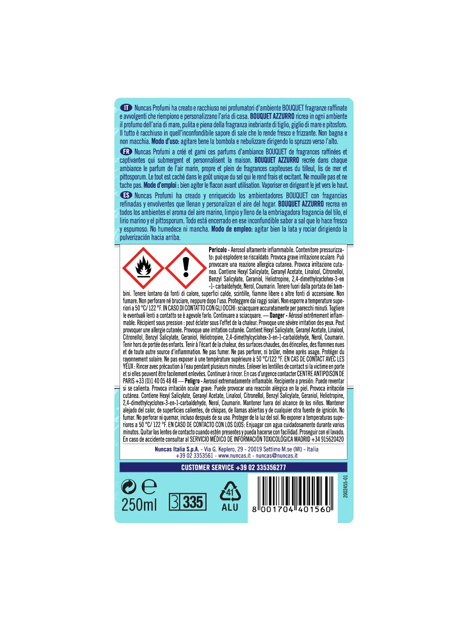 Nuncas Bouquet - Ambientadores - Azzurro - 250ml