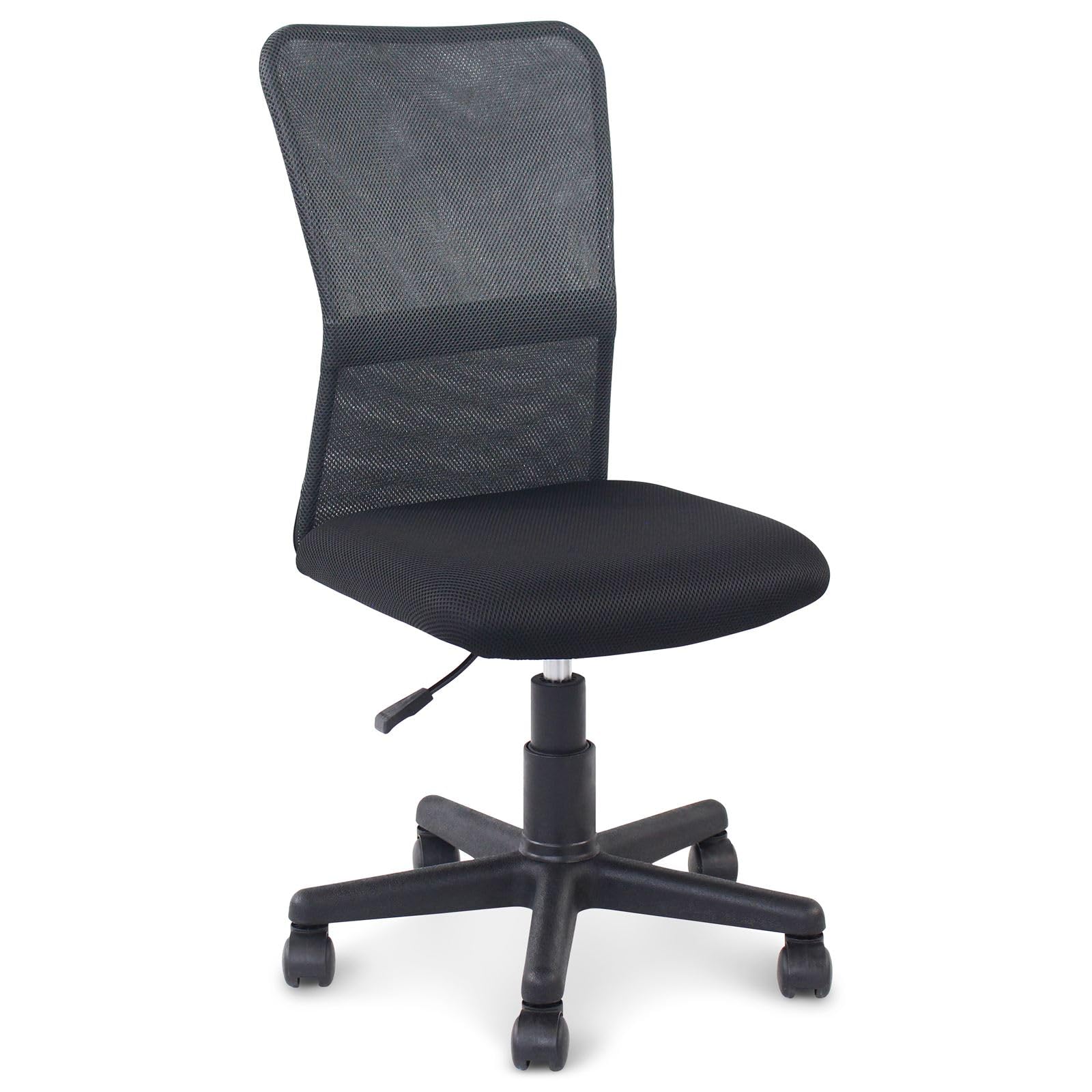 IDIMEX Silla giratoria de oficina TODI regulable y orientable, color negro y gris, silla de escritorio ergonómica con respaldo de malla transpirable y mecanismo basculante con base en cruz estable