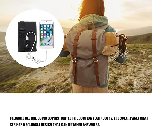 Miniatura 9 de Cargador de panel solar al aire libre 1200mA 20W 5.5V plegable mono silicio cargador solar para senderismo carga teléfonos móviles