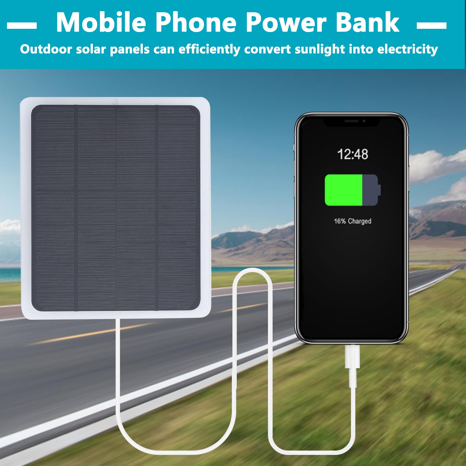 Caricabatteria Solare per Auto, 20W 12V Pannello Solare Portatile Auto Carica Batteria, Impermeabile kit Caricabatterie con Pannello solari Con Porta USB per Automotive,Barca, Moto, RV
