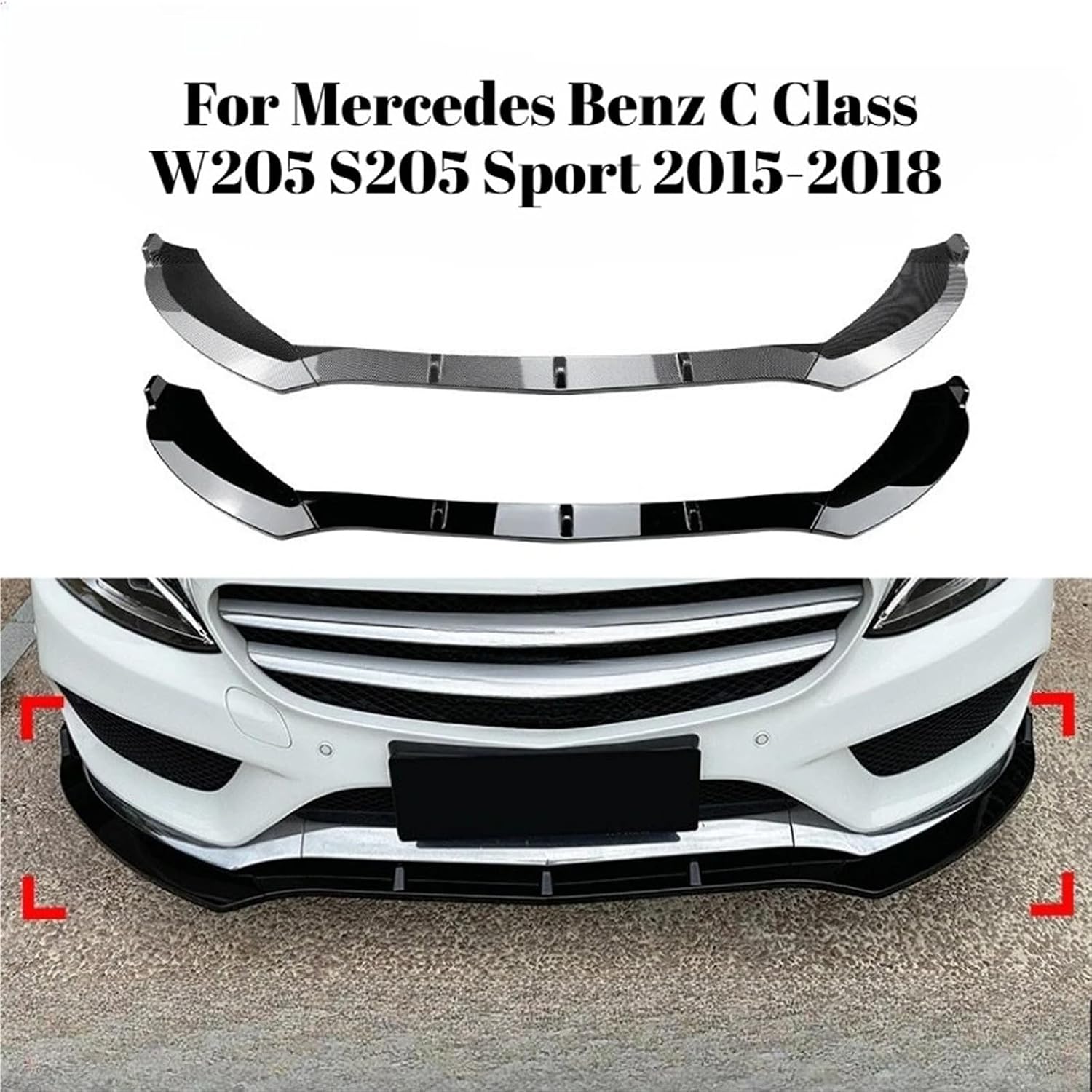 Front Lip Spoiler Bumper Splitter Car Accessories image 2