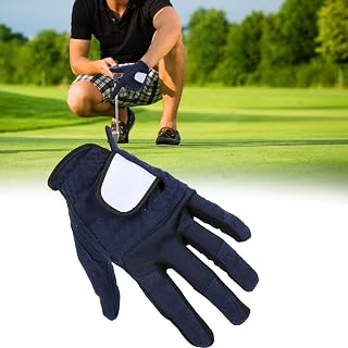 BstXqty Golf Gloves, Left Hand Microfiber Sweat Absorbent Soft Breathable Golf Gloves, Microfiber Golf Gloves,Golfing Accessories Suitable for Men Royal Blue