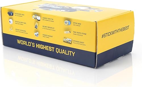 Miniatura 5 de Howies Bolsa de accesorios con carga de hockey – Incluye palo, agarre y cinta para espinilleras, kit de reparación de casco, piedra fina para