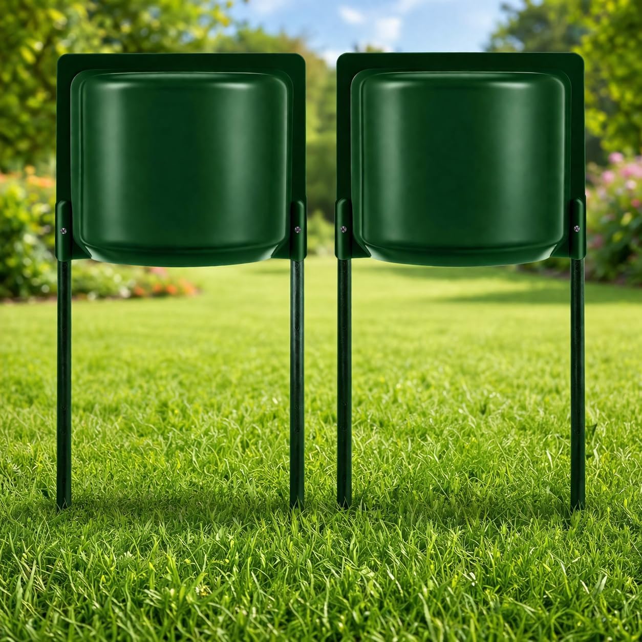 4 Pack Green Sprinkler Splash Guard – Adjustable Lawn & Garden Irrigation Shield, Protects Sprinkler Heads, Prevents Overspray for Yards, Parks, and Gardens