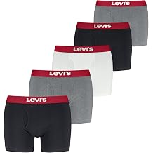 Levis Mens 5-pack Boxer Brief, Soft Cotton, Tag-free, Breathable Comfort
