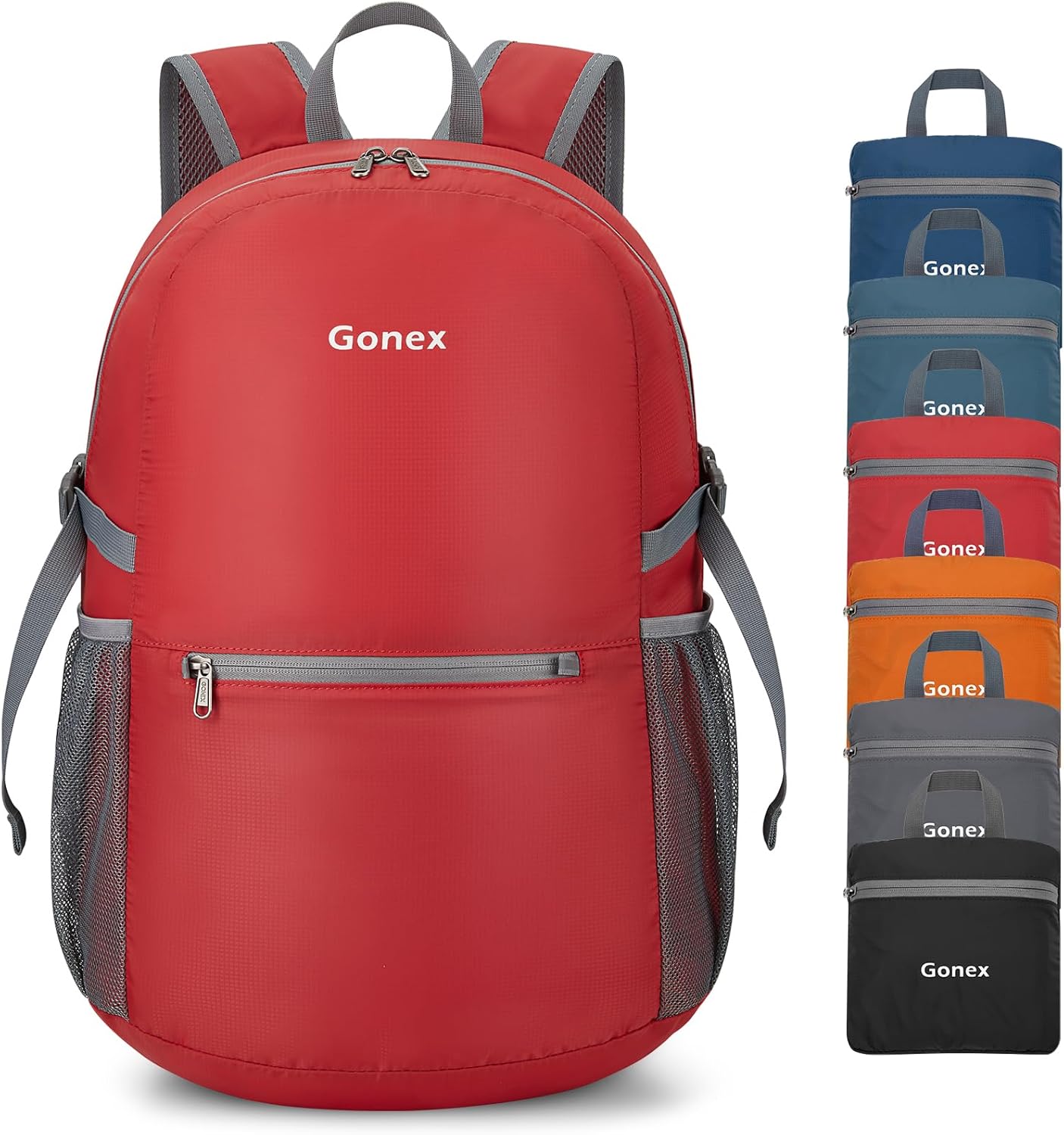 Gonex 30L Ultra Lightweight Packable Daypack Handy Foldable Camping Outdoor Travel Cycling Backpack(Red)