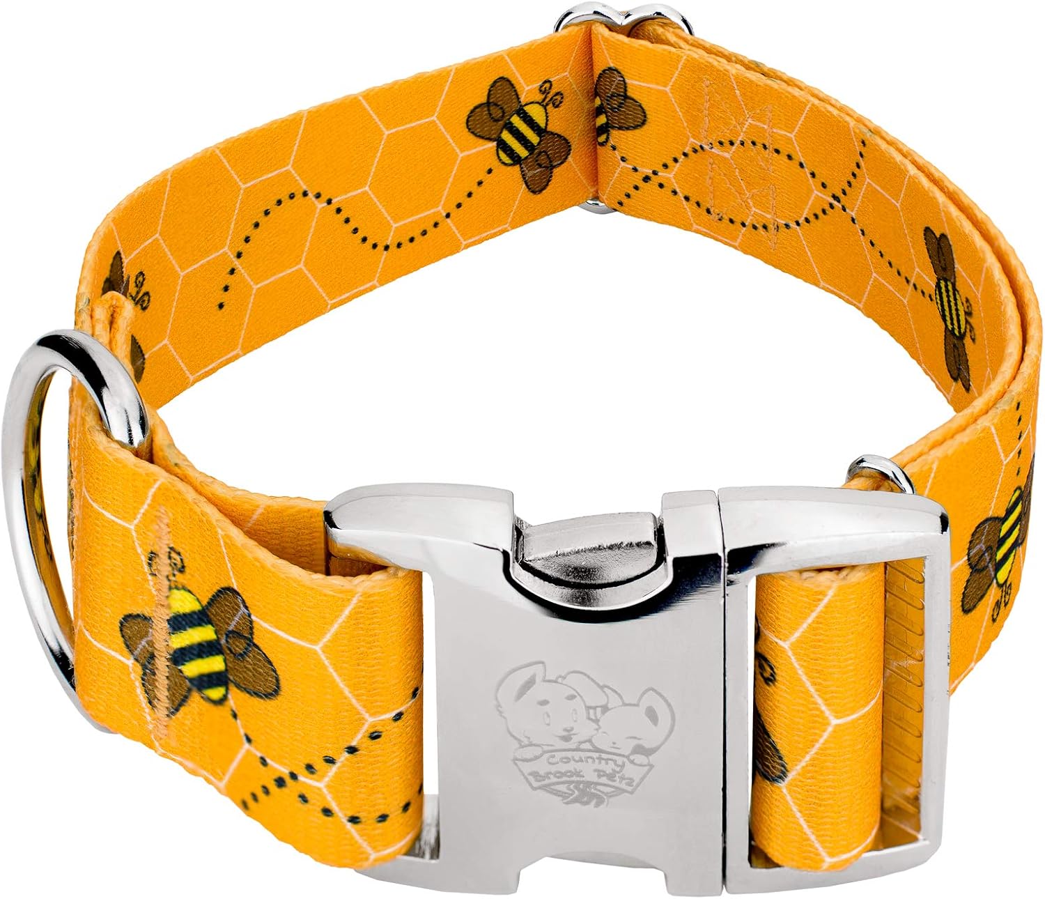 Country Brook Petz - HossFit Jr Wide Premium Dog Collar - Summer Breeze Collection Featuring Sunny Designs (Pink Hawaiian, Extra Large)