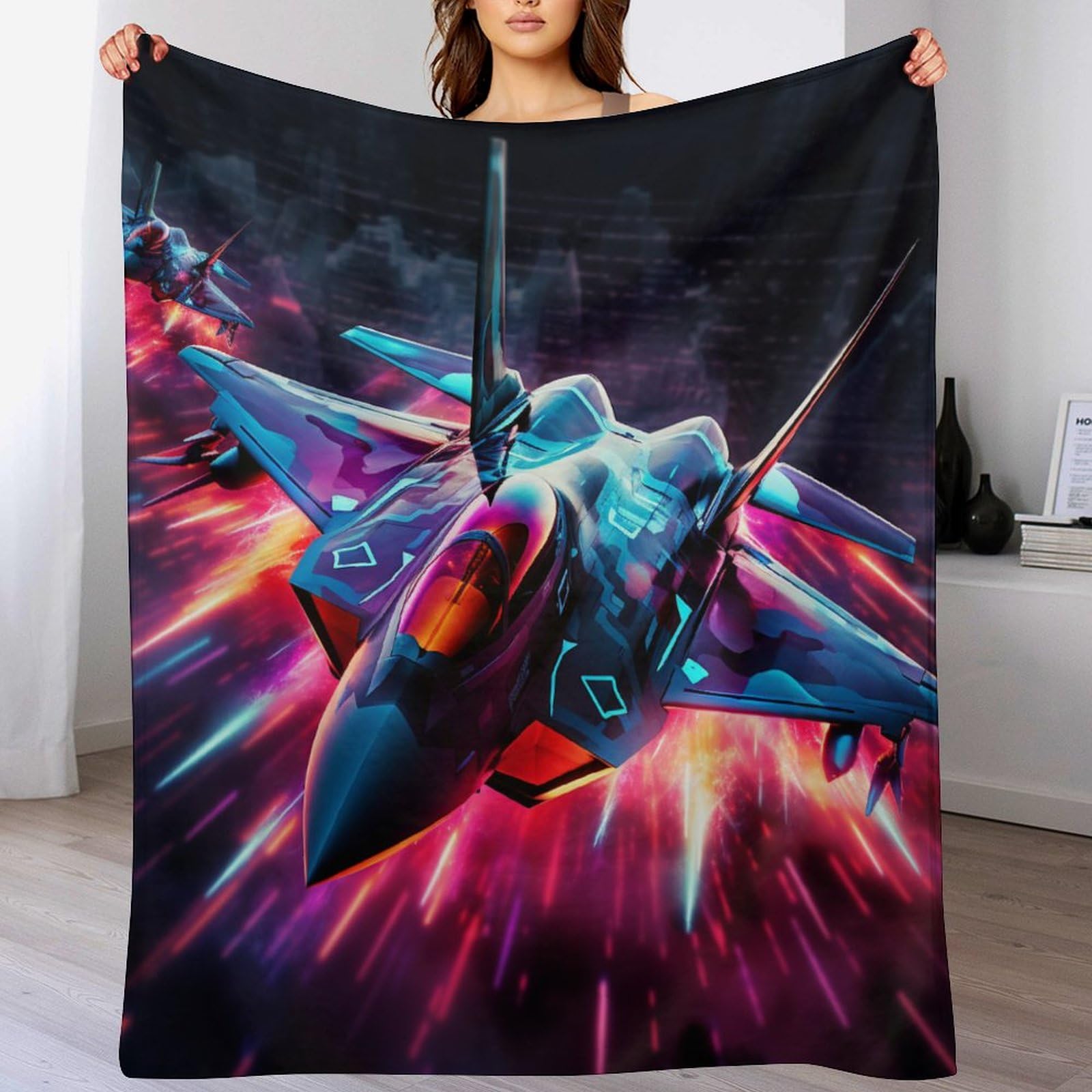 Couverture en flannel moelleuse Couvre-lit Combattant 140x180cm