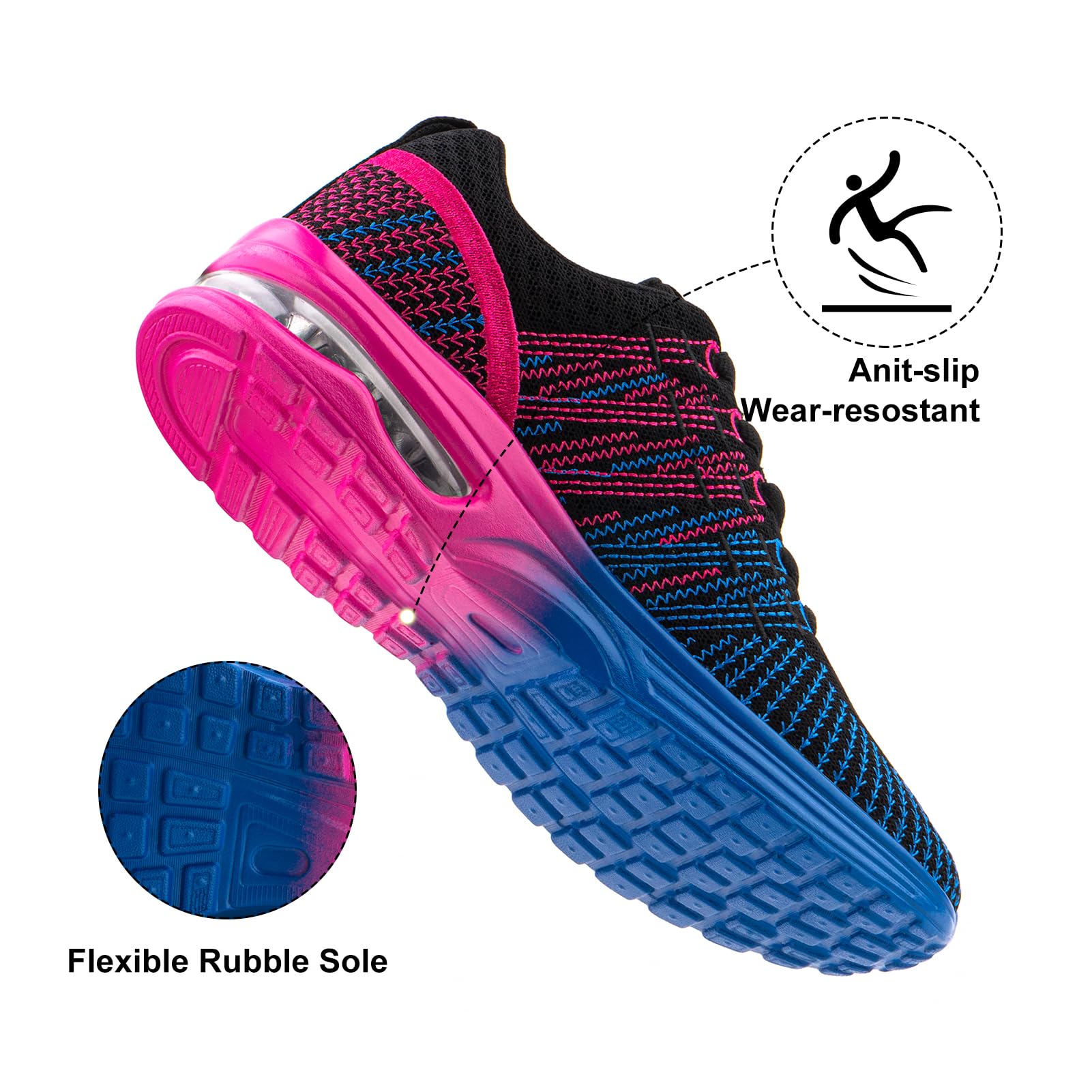 Hitmars Scarpe da Running Corsa Donna Respirabile Leggero Scarpe da Ginnastica Sportive Basse Interior Casual all'Aperto Fitness Running Sneakers 36-42 EU