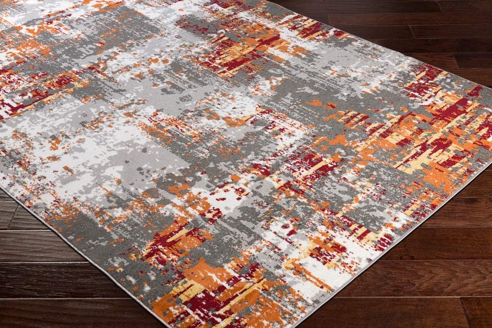 Livabliss Dreama Modern Abstract Area Rug,5'3" x 7'7",Burnt Orange
